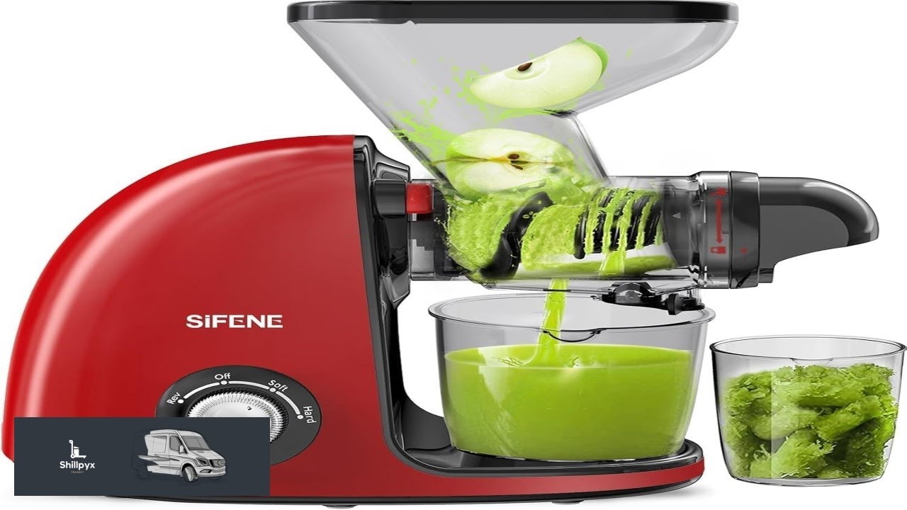 SIFENE Cold Press Juicer 2nd Gen Dual Wide Mouth Slow Masticating Juicer