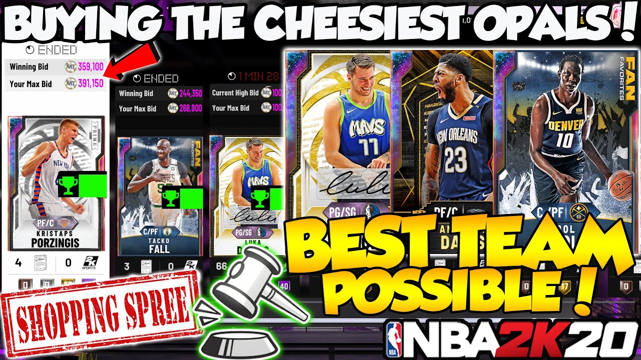 I SPENT ALL MY MT BUYING THE CHEESIEST GALAXY OPALS AND WE HAVE THE BEST TEAM IN NBA 2K20 MYTEAM