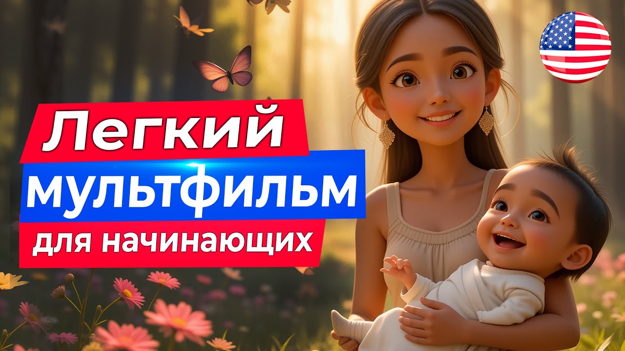 Учим английский на слух через легкий мультфильм для начинающих