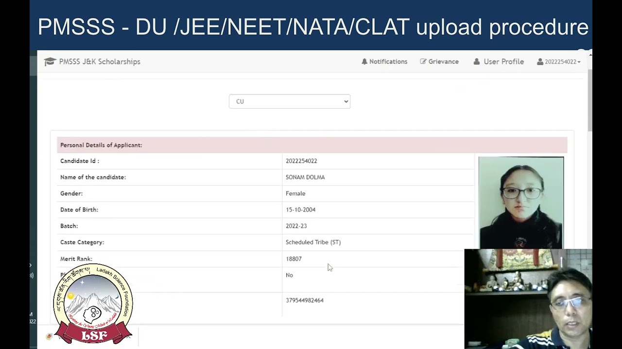 PMSSS: DU, JEE, NEET, NATA, CLAT merit admission upload procedure