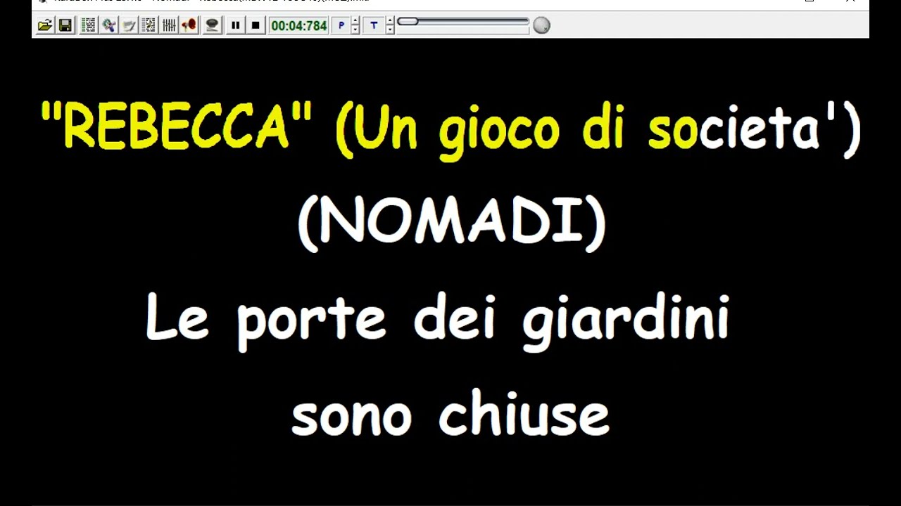 Nomadi - Rebecca  (Karaoke  Devocalizzata)