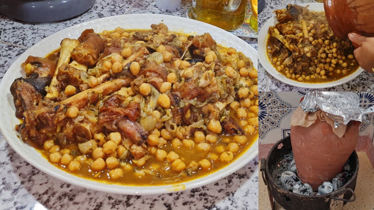 الطنجية المراكشية 🇲🇦 كرعين الغنمي بالحمص 😋 معلكين و لذاذ بحال الزبدة دافيين فوقت البرد 🥶متفوتيهومش