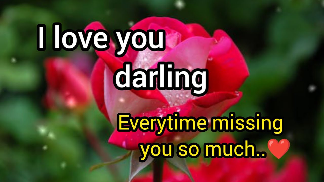 I love you darling 💝 ..#every time missing you ❤️ sweet love status...
