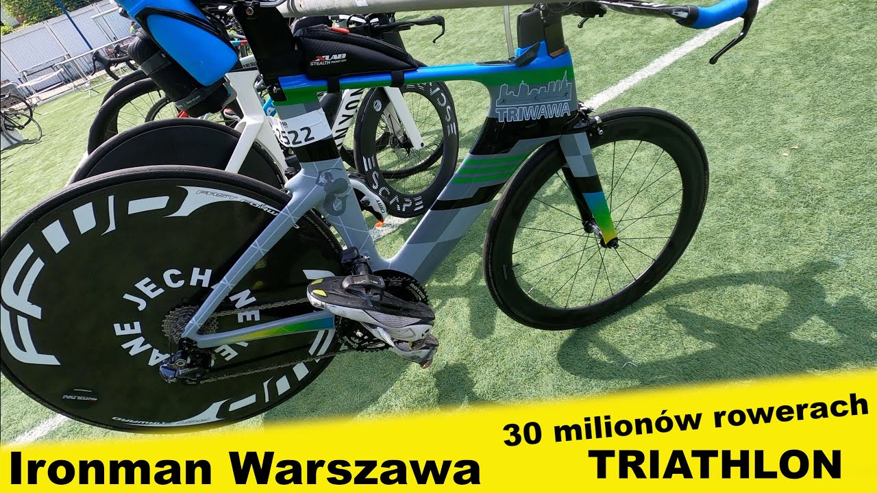 Ironman Warszawa 30 milionów w rowerach strefa zmian. Przegląd maszyn, szkoda że Gopro się poddało.