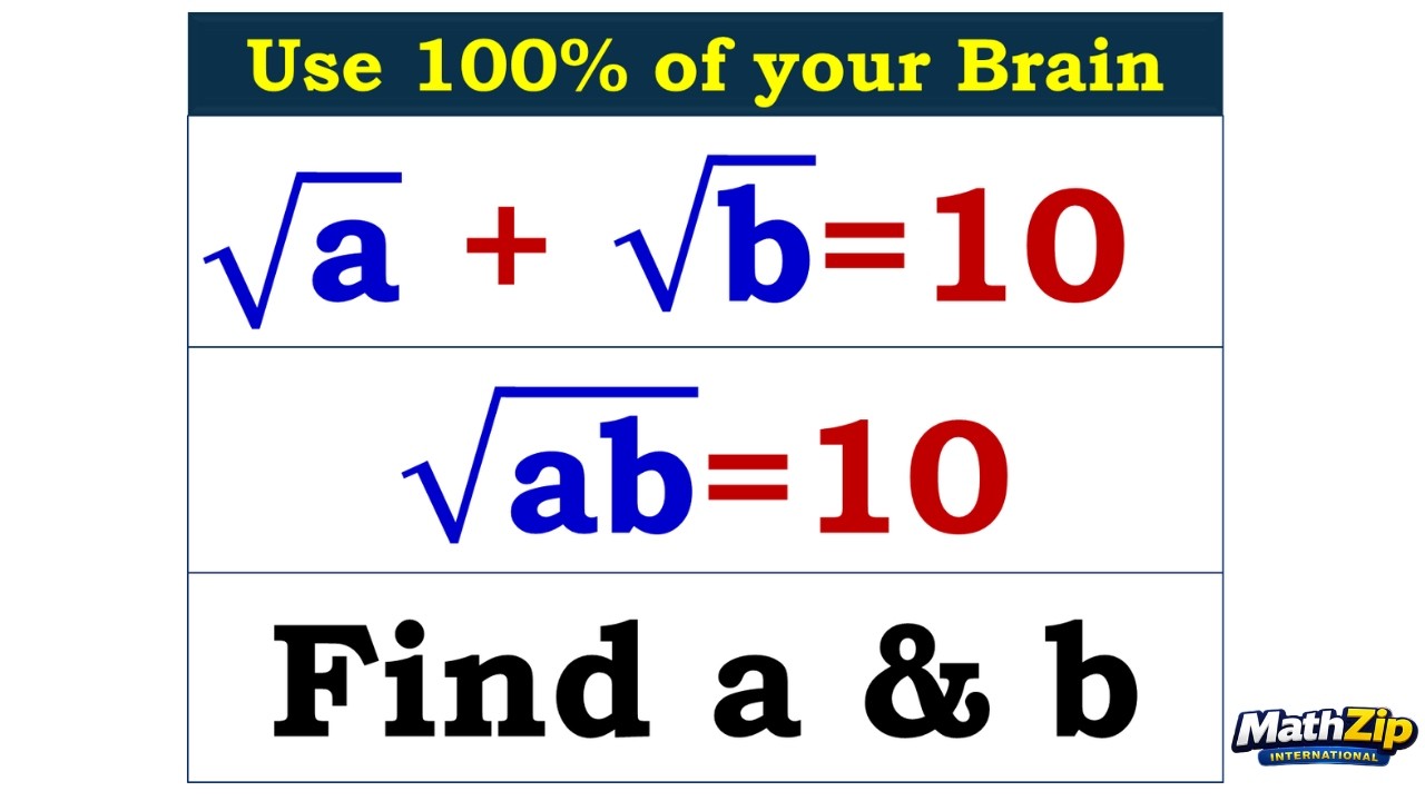 Nice Algebra problem | Find a & b | Most Students Get This WRONG