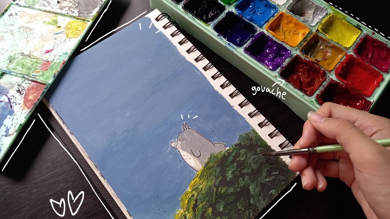 [paint with me #37] my neighbor totoro ☘️🌱