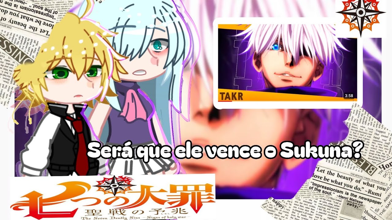 👁️🩵 Nanatsu no Taizai react a 🎶 MURYO KUSHO |Gojo |AU| (gacha) °• MaduCherry•°🩵👁️