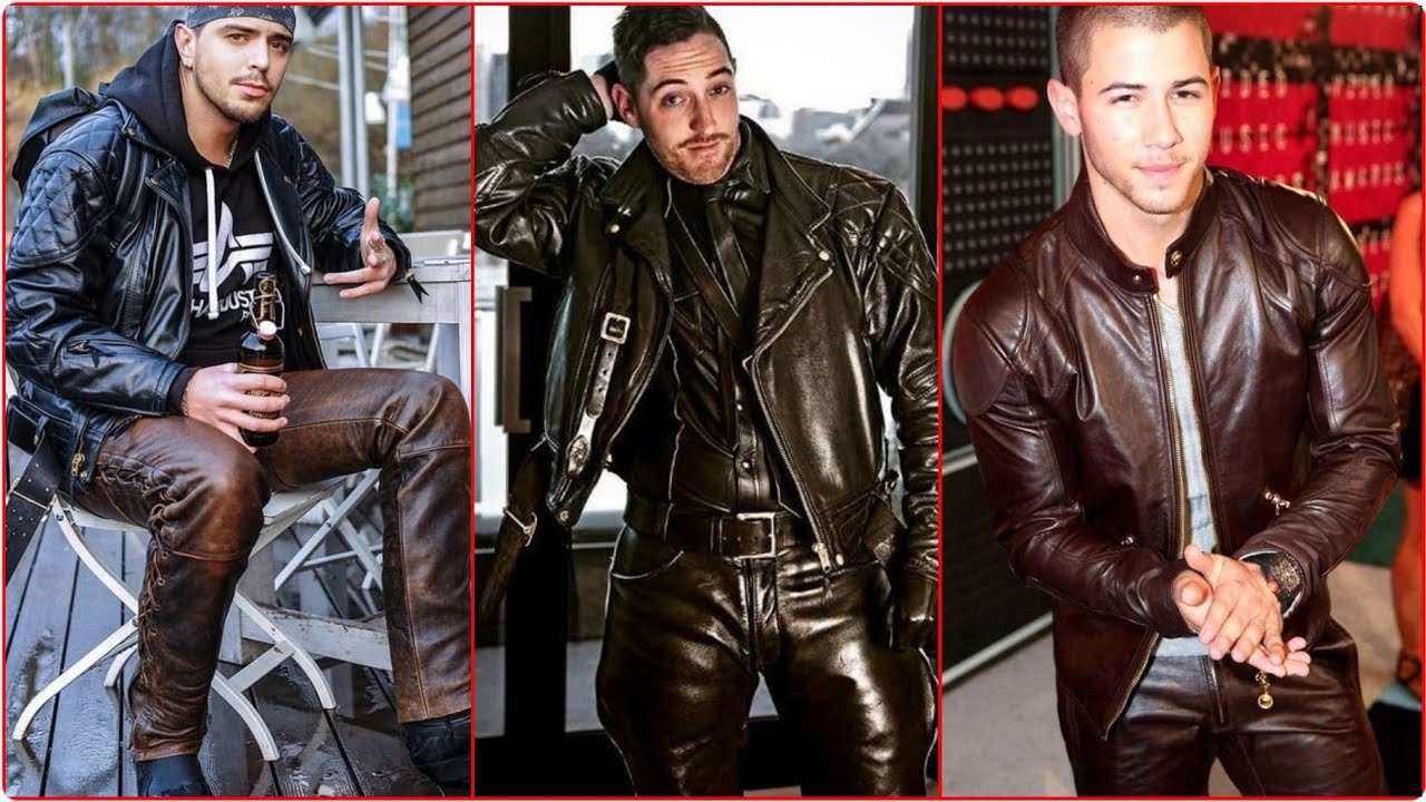 Trendy and most beautiful leather pants outfits for boys