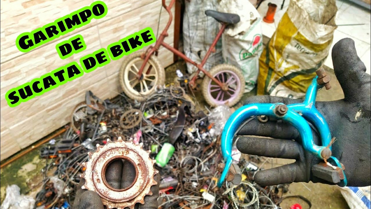 Garimpando sucatas de bike / sacos de surpresa achei peças de bicicletas antigas