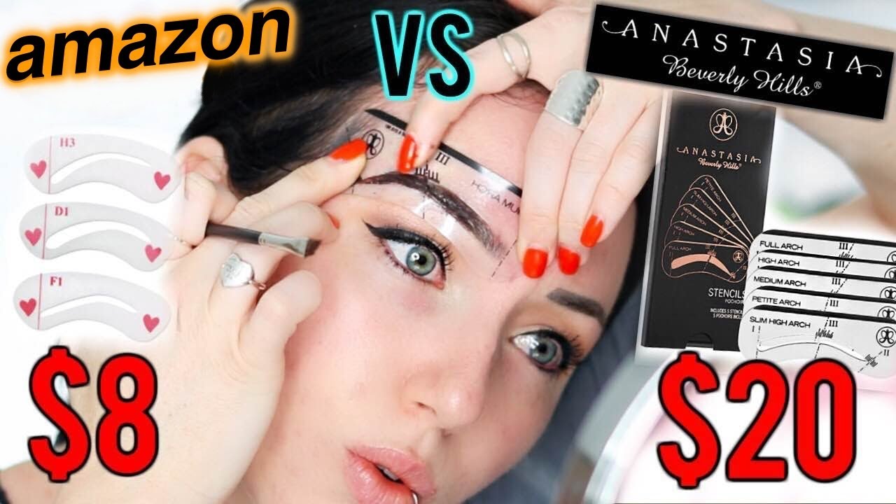 THE PERFECT EASY BROW?! Anastasia Beverly Hills vs $8 Amazon Brow Stencils
