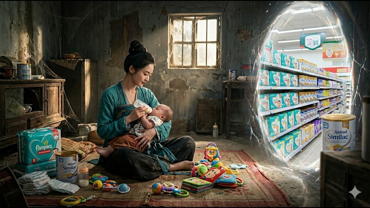 Mẹ bỉm trọng sinh đem cả si&ecirc;u thị tương lai về nu&ocirc;i con giữa năm đ&oacute;i k&eacute;m