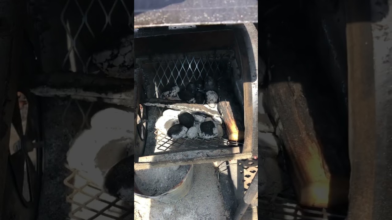 Smoking brisket on an offset smoker with cherry wood! Smoker rebuild complete! #smoker #brisket