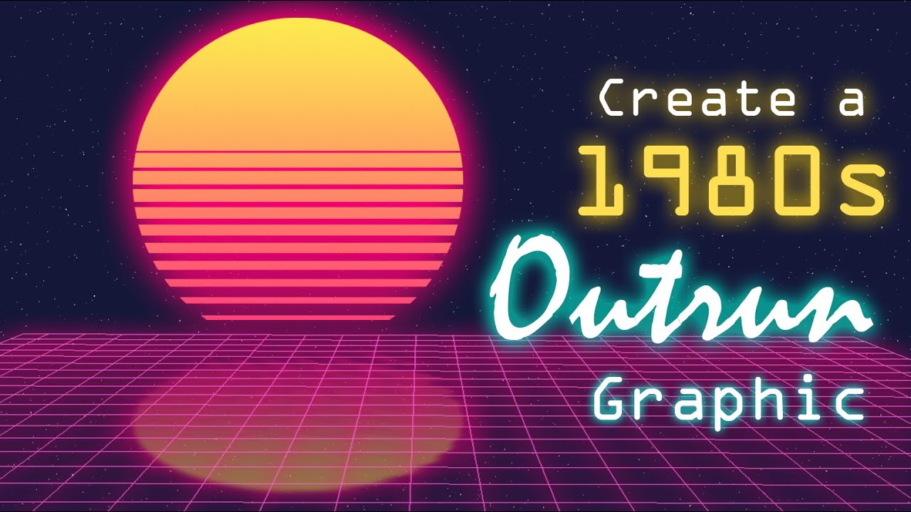 Photoshop: как создать ретро-графику «OUTRUN» в стиле 1980-х с нуля!