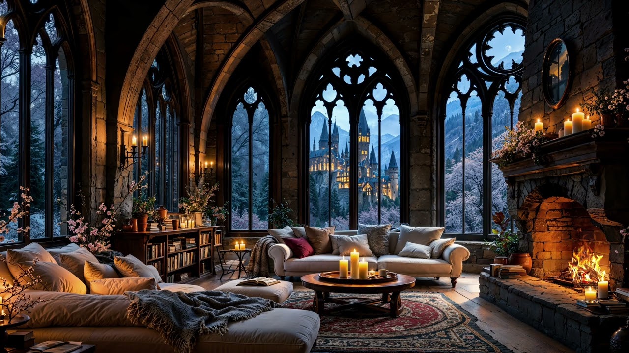🌿A Tranquil Spring Ambience with Cozy Fireplacefor Study, Work & Sleep 🔥