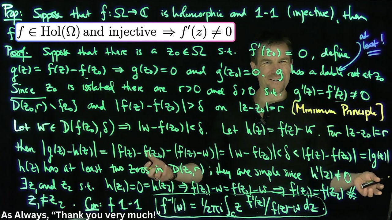 Injective Holomorphic Functions Have Non-vanishing Derivatives