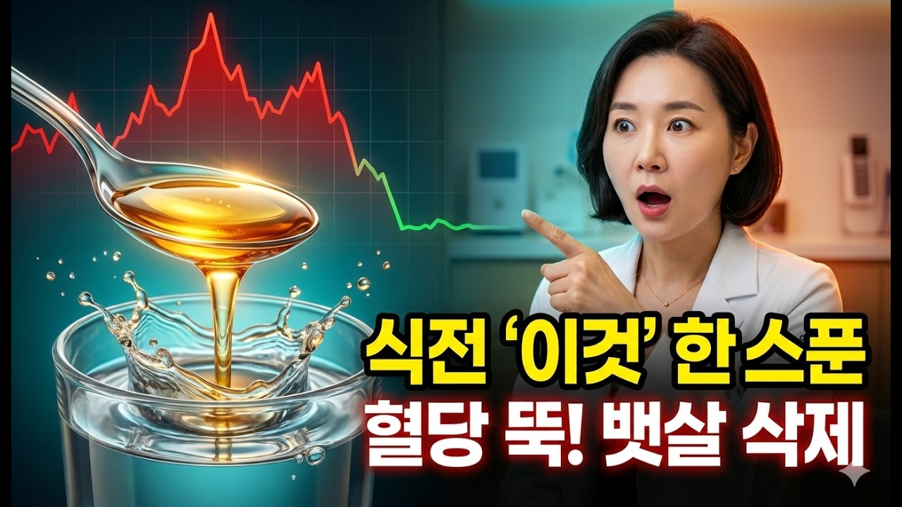 식사 전 '이것' 한 스푼이면 혈당이 뚝 떨어집니다 (2주 만에 뱃살 삭제) #혈당스파이크