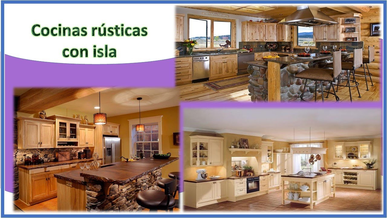 COCINAS RUSTICAS con isla ✔✔✔
