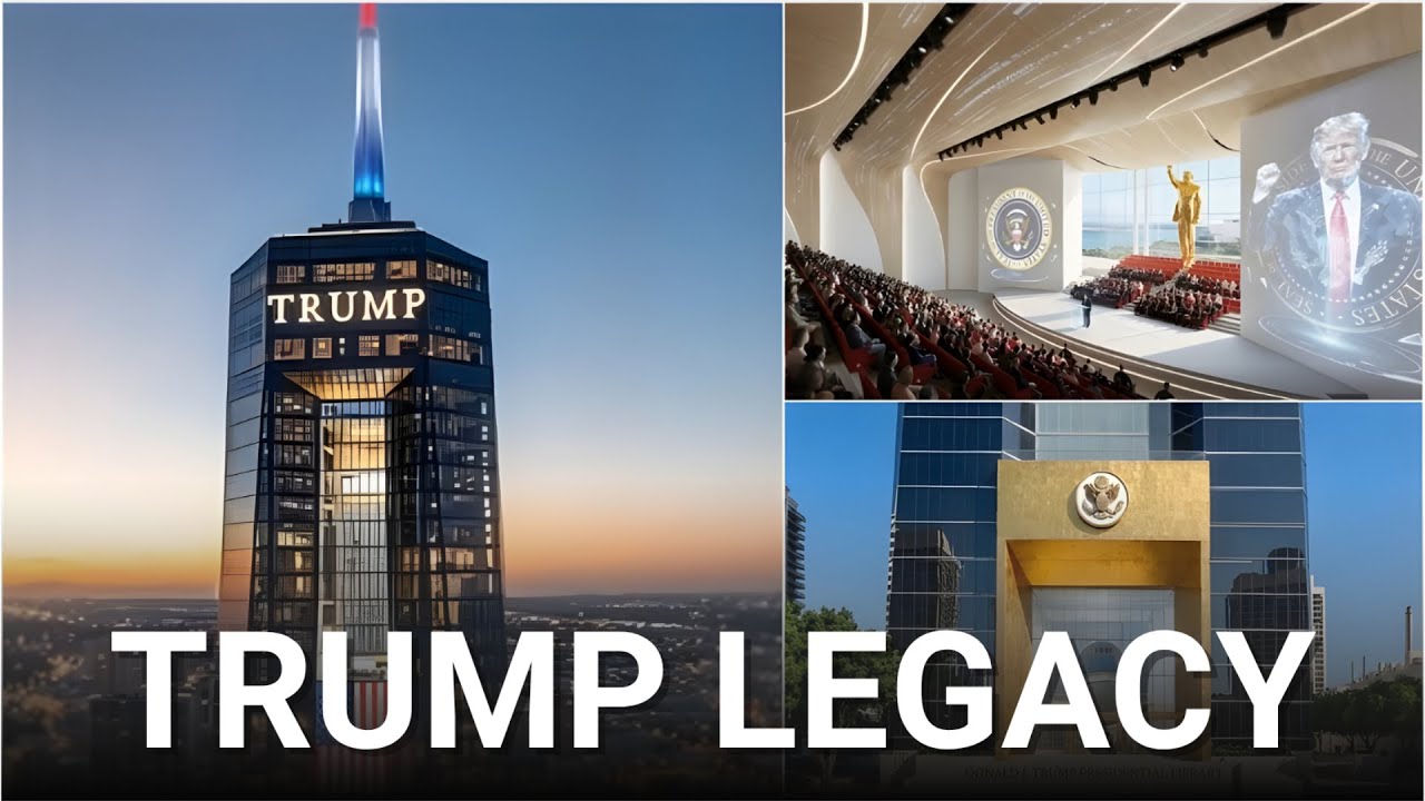 Trump posts AI video of gold-laden new presidential library as airport renamed after him