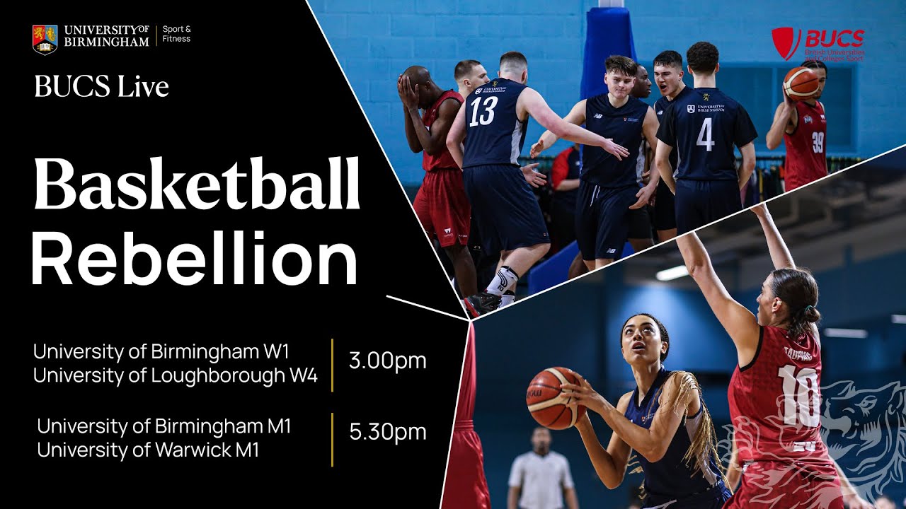 LIVE BUCS BASKETBALL | University of Birmingham: Women vs Loughborough (3pm) Men vs Warwick (5:30pm)