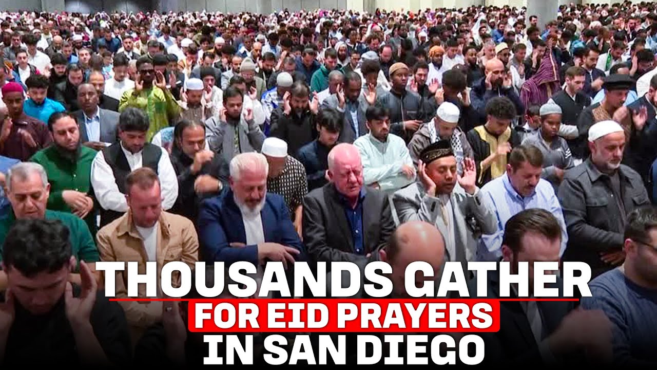 Thousands of California Muslims gather for Eid al-Fitr prayers in San Diego I  USA I Eid
