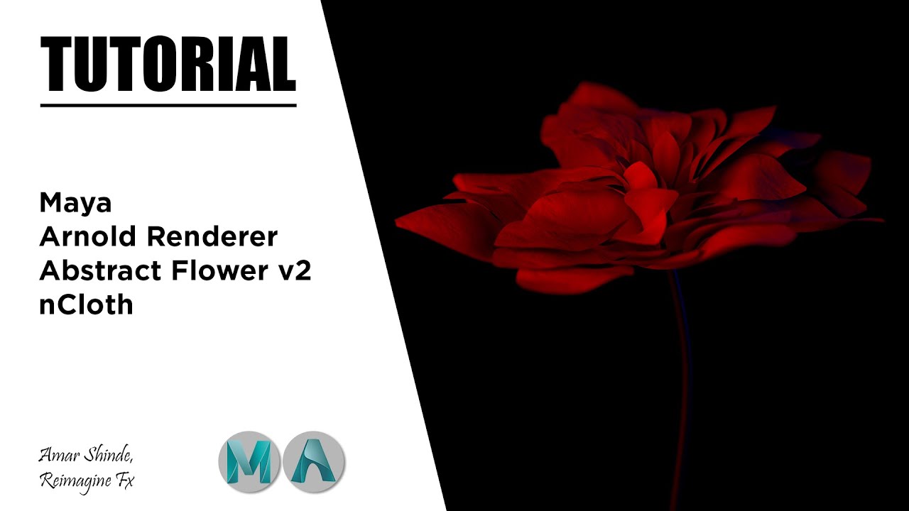 Creating  Abstract Flower v2 | Maya And Arnold Renderer | Tutorial