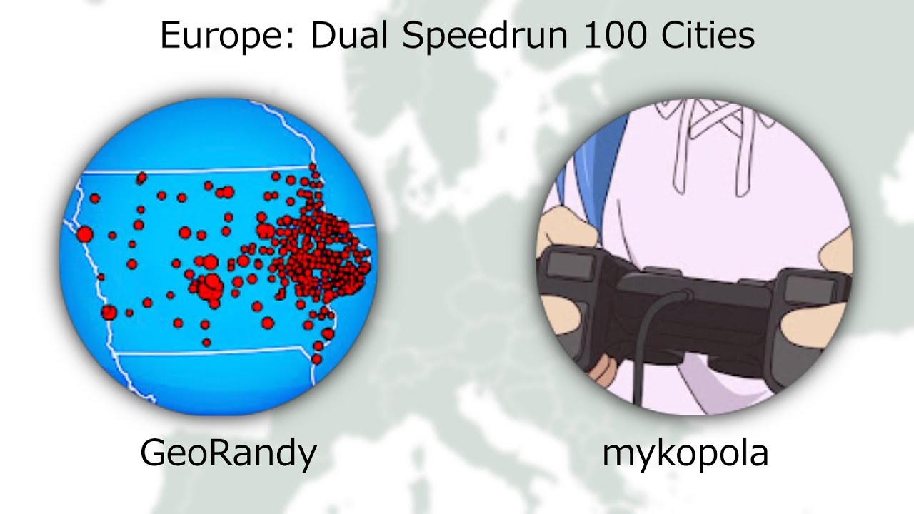 Cityquiz.io Europe: 100 Cities Speedrun Duel with @GeoRandy !