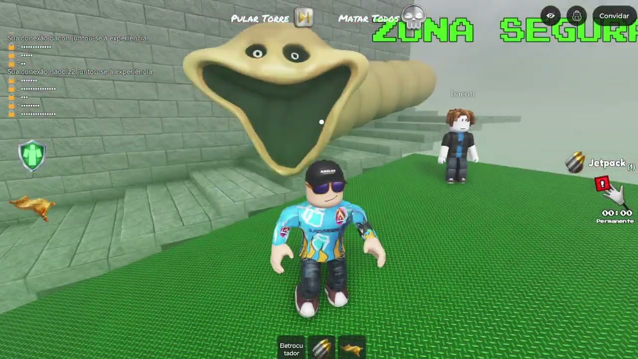 Tentamos subir na Torre do Verme Gigante ROBLOX