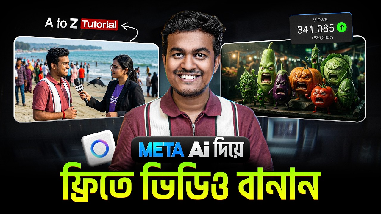 Ai ভিডিও তৈরি মোবাইল দিয়ে || Meta Ai দিয়ে যতখুশি ভিডিও বানান || Meta Ai  Bangla Tutorial