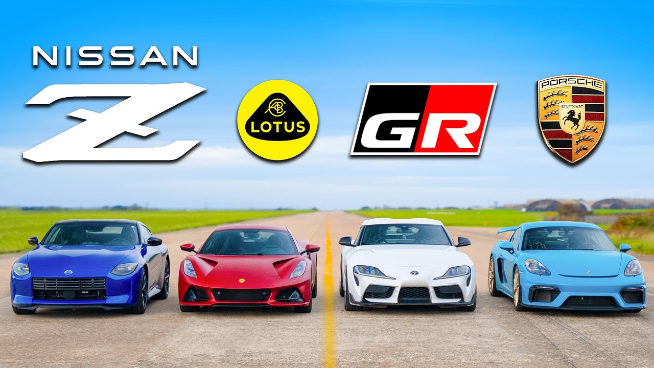 Nissan Z vs Porsche GT4 RS vs Toyota Supra vs Lotus Emira: ARRANCONES