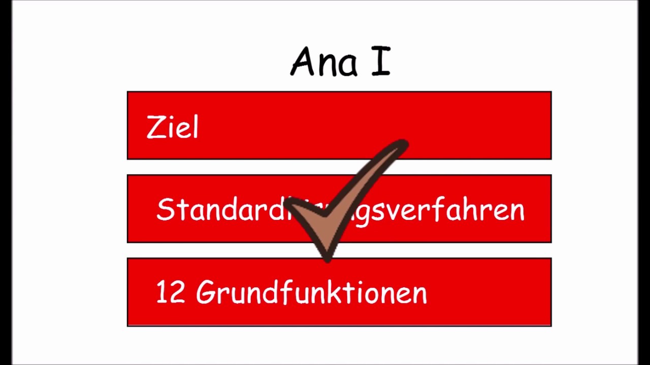 Ana3) Standardlösungsverfahren Analysis; Abi-Crashkurs