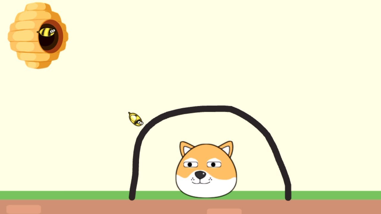 広告でよく見るハチから犬を守るゲーム