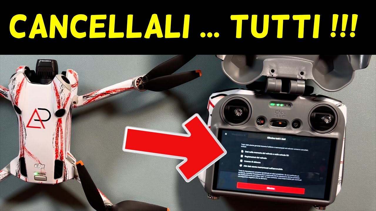 ECCO COME CANCELLARE TUTTI I DATI DI VOLO DAL TUO DRONE DJI