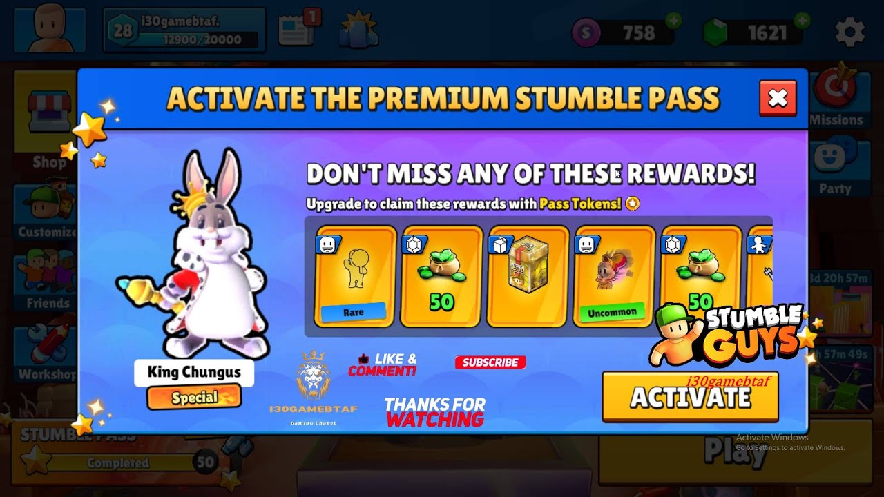 Stumble Gays How to Activate ALL Stumble Pass unlocked and collect exclusive rewards