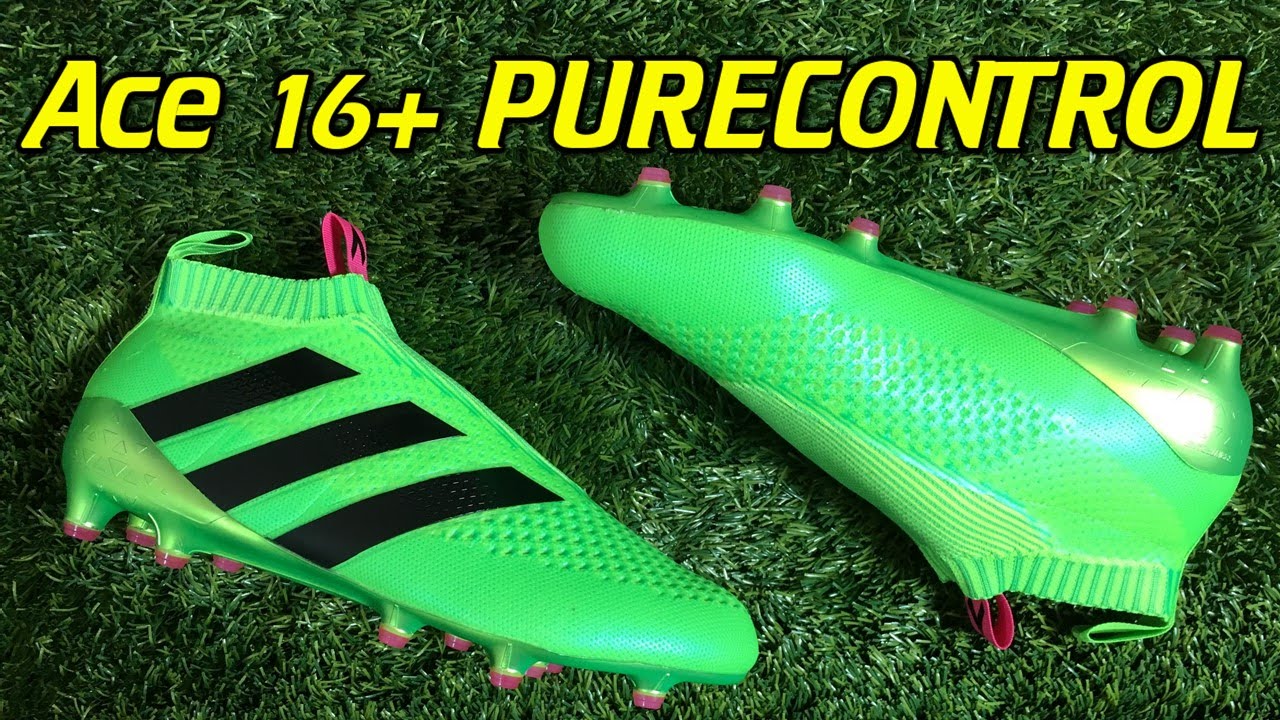 Laceless Adidas ACE 16+ PURECONTROL Solar Green - Review + On Feet