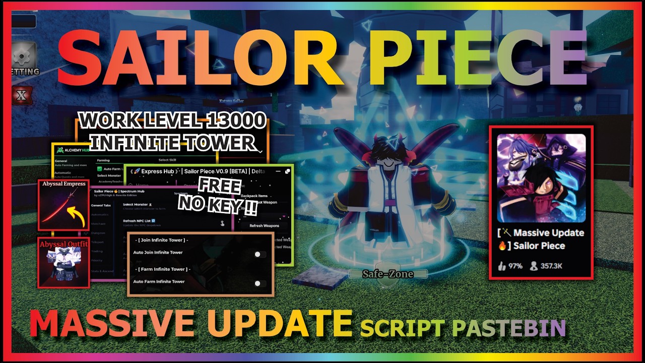 SAILOR PIECE Script Pastebin 2026 AUTO FARM, AUTO INFINITE TOWER, DUNGEON, KILL AURA (NO KEY) 🗡️🔥