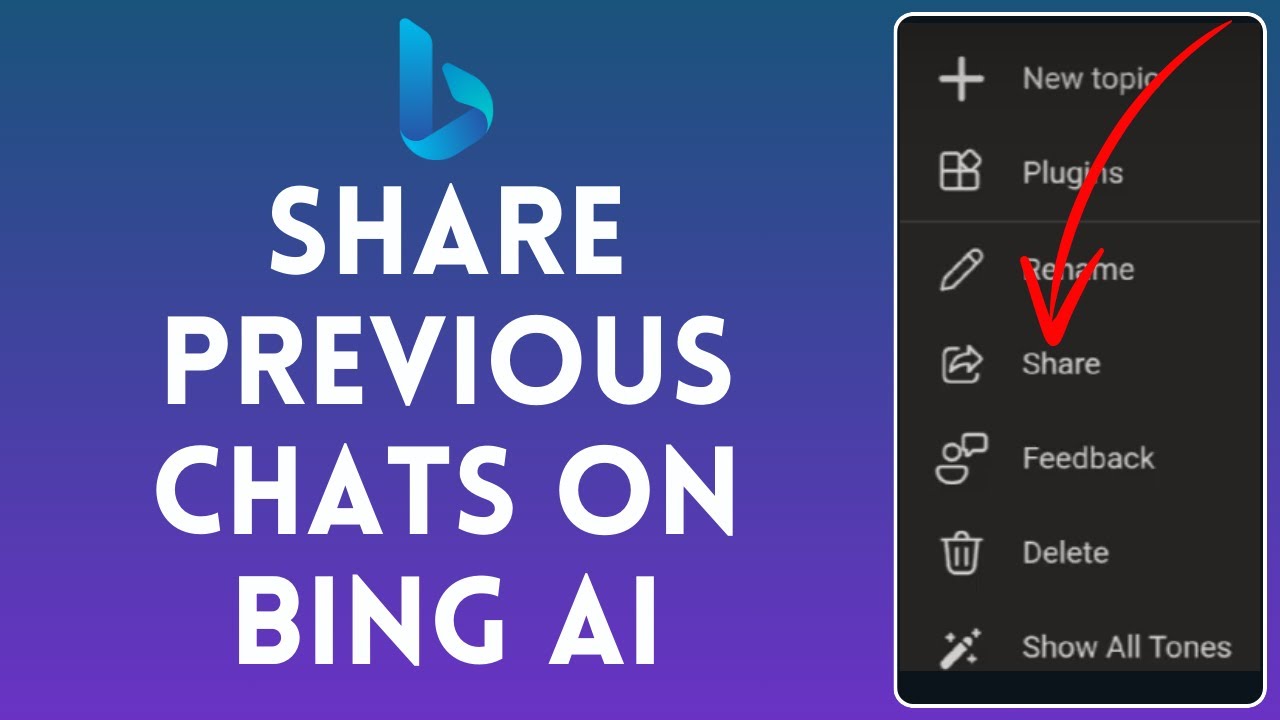 How to Share Previous Chats on Bing AI (2024) | Bing AI