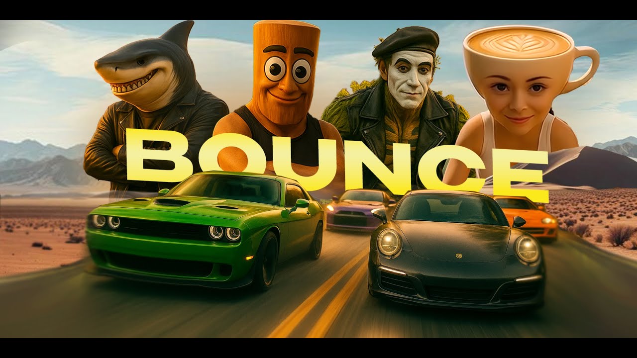 BRAINROCKZ MEDIA - BOUNCE (BRAINROT RACING CARS) [Official Deep House Music Video]