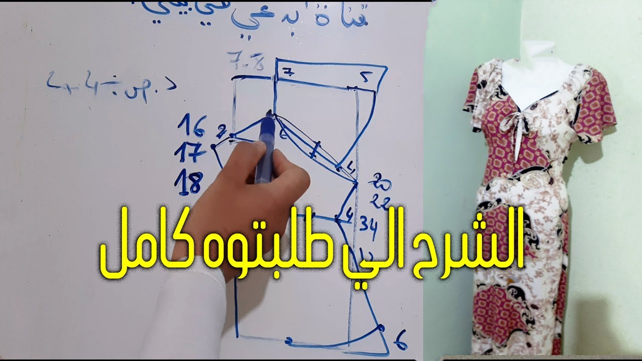 شرح قندورة صيف💡باترون فورم سوتيان 👌الي طلبتوها👍😍