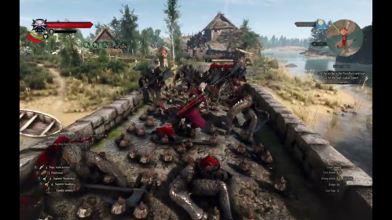 Witcher spinning attack  - Geralt fights the Wild Hunt