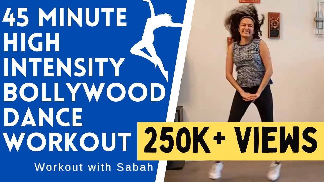 45 Minute At-home Bollywood High Intensity Dance Fitness Workout | Burns 🔥500 calories | Live Class