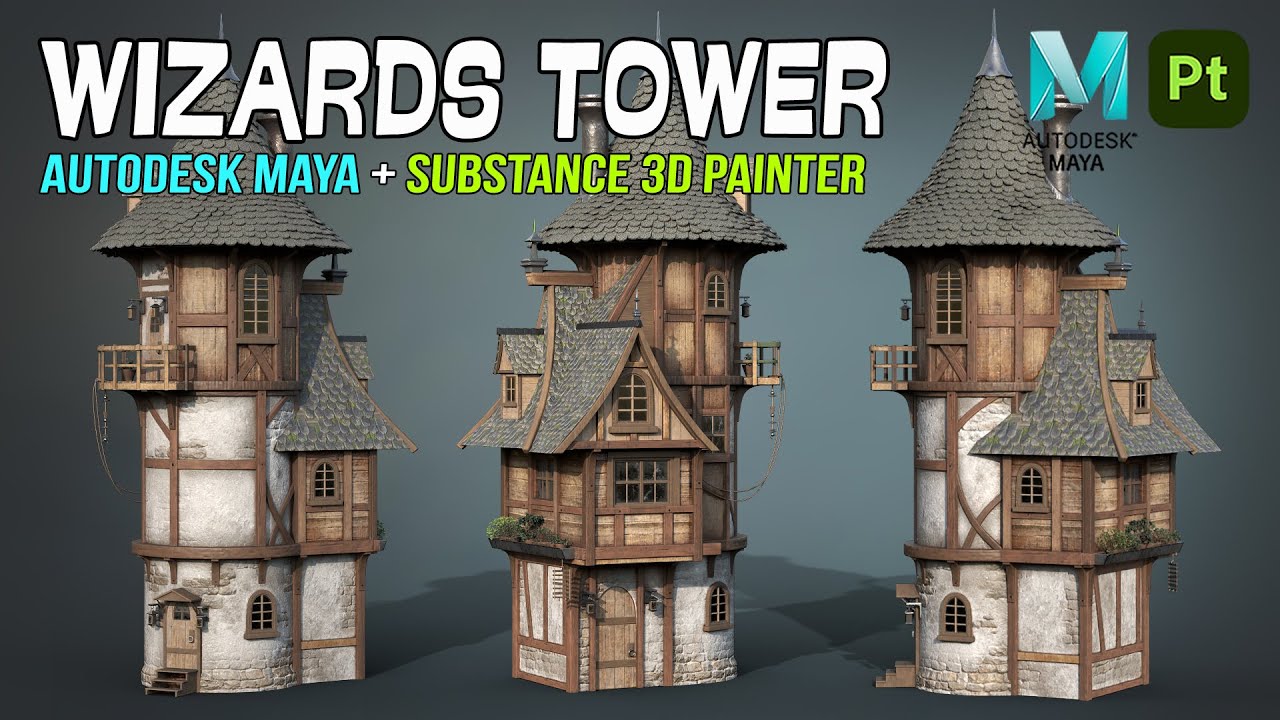 Wizards Tower | Autodesk Maya + Substance 3D Painter