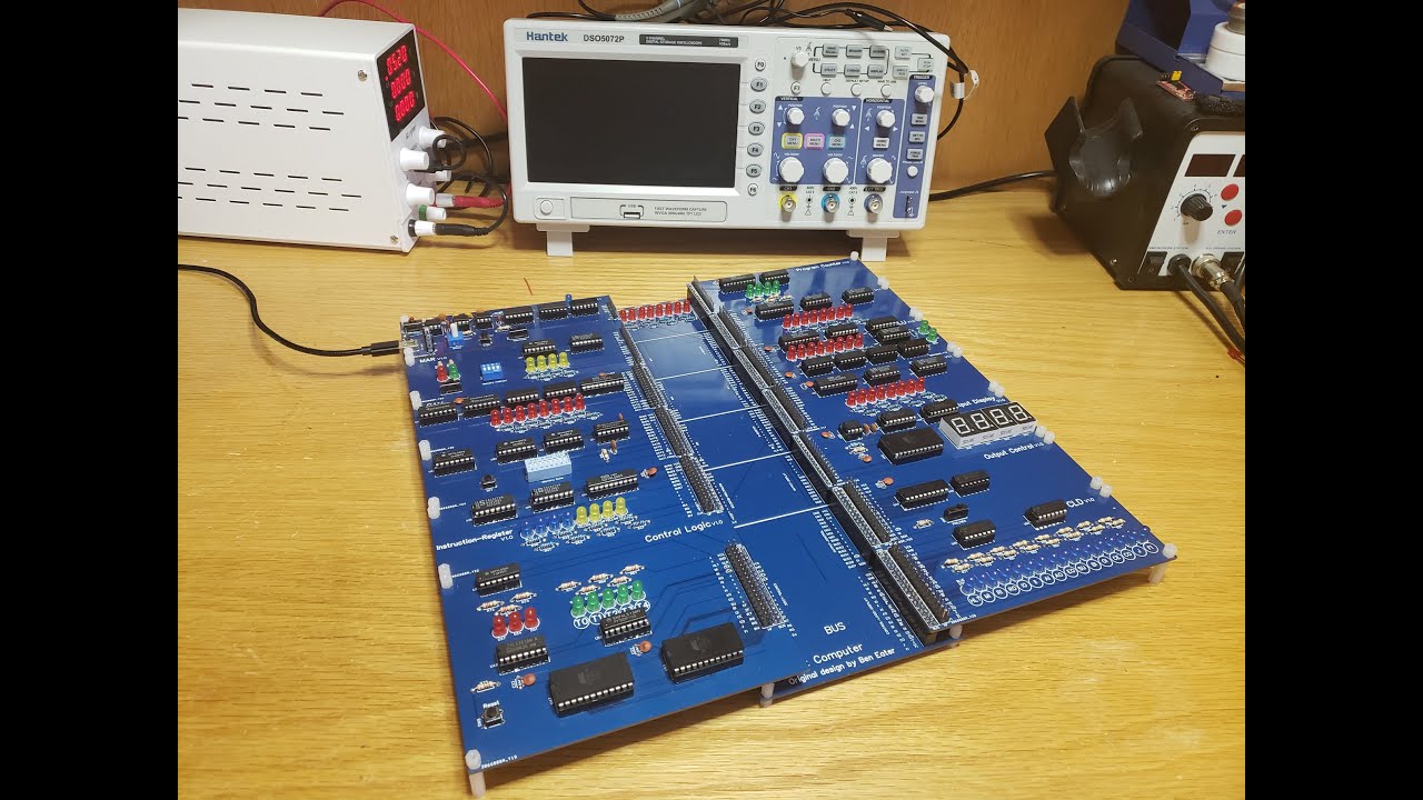 Ben Eater 8 bit computer , Modular PCB version