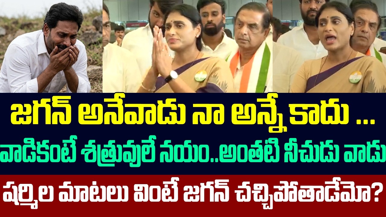 Jagan అనేవాడు నా అన్నే కాదు,Sharmila మాటలు వింటే జగన్ పోతాడేమో?Ys Sharmila Comments On Jagan | Ysrcp