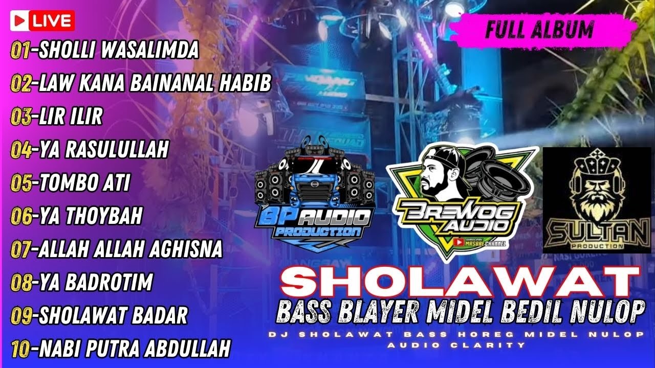 Dj Sholawat  Sholli Wasalimda Horeg Bass Blayer Midel Nrotok Nulop Terbaru Full Album Viral