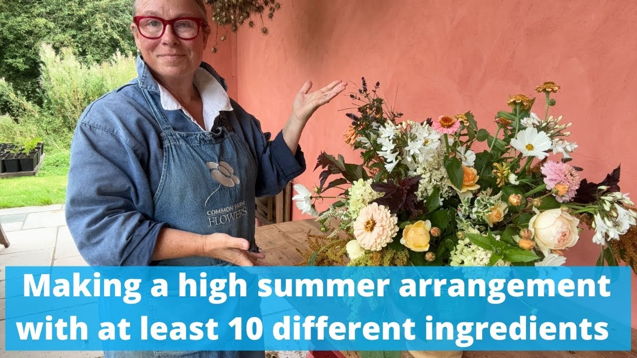 Let's make a gorgeous high summer arrangement with at least 10 different ingredients from the garden