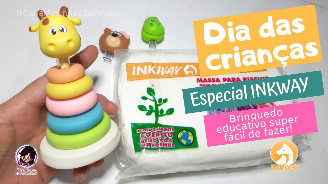 Diy Dia das crianças com a INKWAY Brinquedo educativo Torre de hanoy