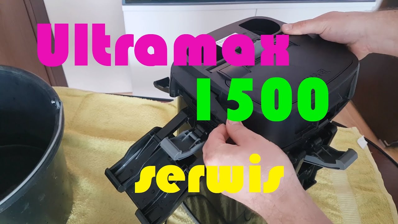 Aquael Ultramax 1500. Otwieramy kubeł po 6 miejscach. Serwis filtra i prefiltr