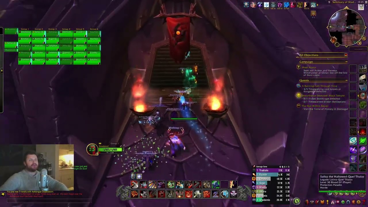 Deadpool Kills Illidan - Black Temple Timewalking Raid!