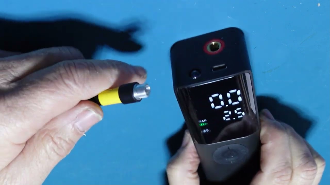 GPUTEK Bike Electric Air Pump: 150Psi Portable Bicycle Tire Pump with Digital Pressure Gauge for