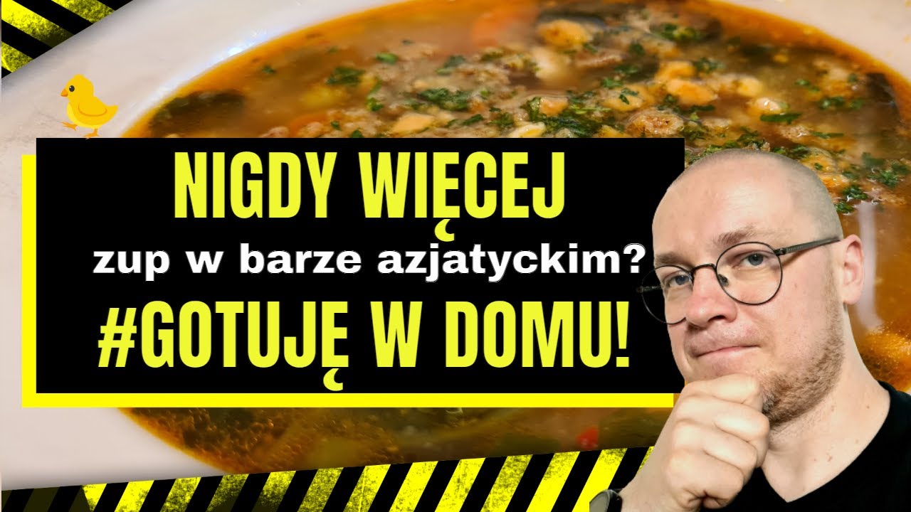Azjatycka zupa z kurczakiem i makaronem ryżowym w Thermomix